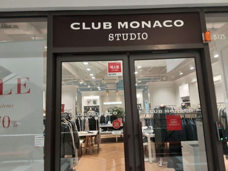 [釜山] [事後免税店] THE HANDSOME（ハンサム）CLUB MONACO（クラブモナコ）・ロッテトンブサン（東釜山）（한섬 클럽모나코 롯데동부산）
